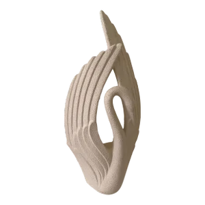 1980s Art Deco Haeger Pottery Large Swan Statue