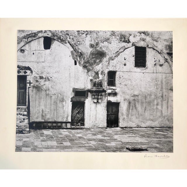 Paper Ron Havilio, Vintage Silver Gelatin Photograph Wallscape, Jerusalem Architectural Photo, 1973 For Sale - Image 7 of 7