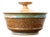 1960s Mid-Century Modern Art Pottery Lidded Bowl Ceramic Vessel Glazed Round Signed Serving Casserole For Sale