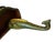 Mediterranean Mid-Century Florentine-Style Artisan-Made Painted Green Wood & Brass Demilune Wall Console Shelf With Stylized Fish Bracket For Sale - Image 3 of 10