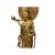 Oriental Metal Bronze Kannon Guan Yin Bodhisattva Holding Lotus Statue For Sale - Image 4 of 14