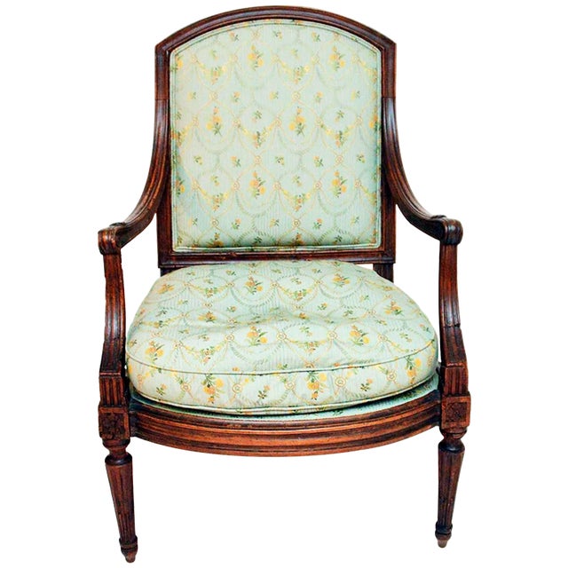 Antique 19th C. French Fauteuil Armchair For Sale