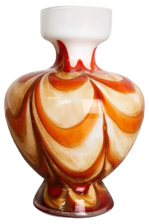Large Vintage Italian Pop Art Multicolor Opaline Vase, 1970s