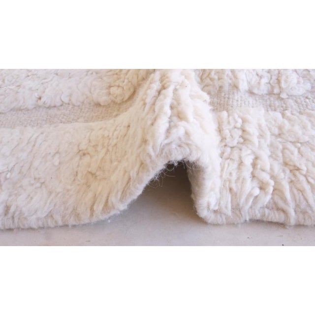 Mid-Century Modern Moroccan Beni Ourain Wool Rug - 10.9 X 7.8 Ft For Sale - Image 3 of 10