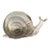 Vintage Mid-Century Modern Silver Brass Snail Figurine – Large Heavy Metal Snail Paperweight Sculpture, Hollywood Regency Table Decor For Sale