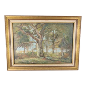 Early 20th Century American Impressionist Landscape Painting by Ernest Meyer