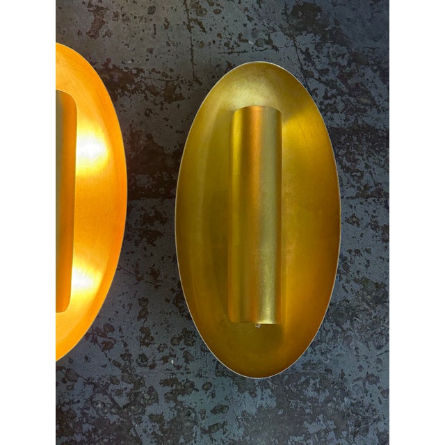 Metal Barbara Barry for Visual Comfort Aura Oval Sconces, Pair For Sale - Image 7 of 12
