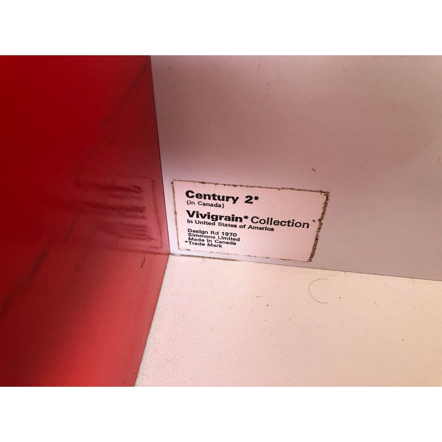 Red 1970s Red Single Drawer Modern Night Table For Sale - Image 8 of 8