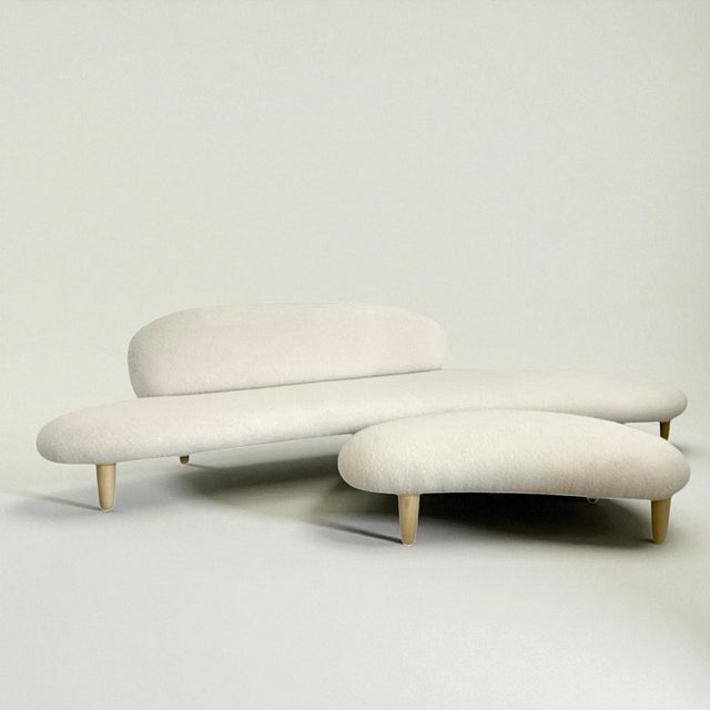 Set of Vintage Freeform Sofa & Stool by Isamu Noguchi for Vitra, 1940s For Sale - Image 14 of 14