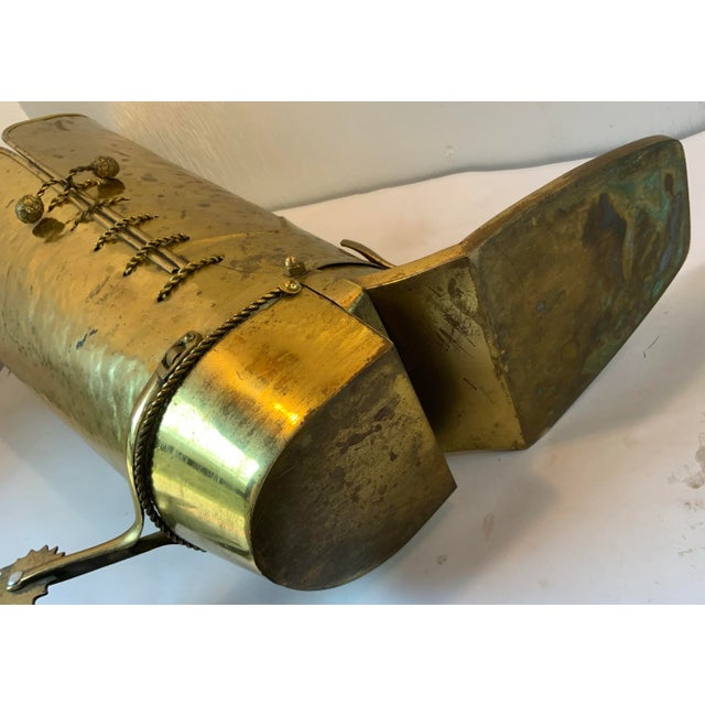 Vintage English Brass Boot Shaped Umbrella Stand For Sale - Image 9 of 10