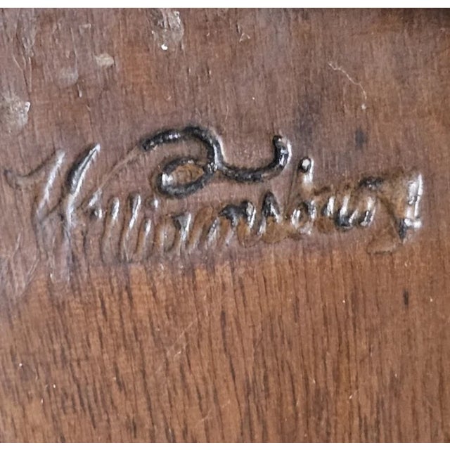 Mid 20th Century Kittinger Colonial Williamsburg Mahogany Wing Chair Cw 44 Schumacher Fabric For Sale - Image 10 of 10