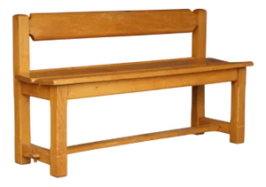 Vintage Rustic Oak Bench, 1970s