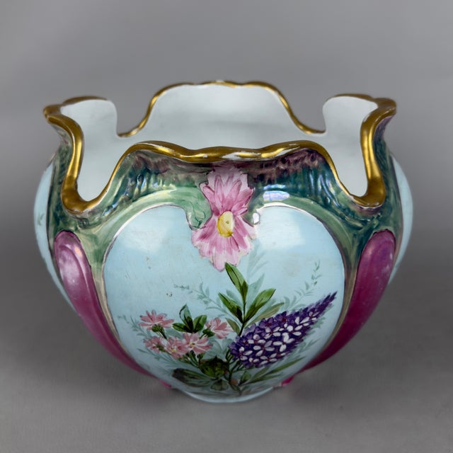 Antique Verbano Laveno Ceramic Vase, 1940s For Sale - Image 3 of 11