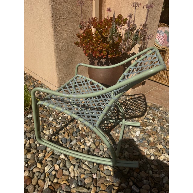 1960s Brown Jordan "Tamiami" Woven Rocking Chair, Attributed For Sale - Image 12 of 14