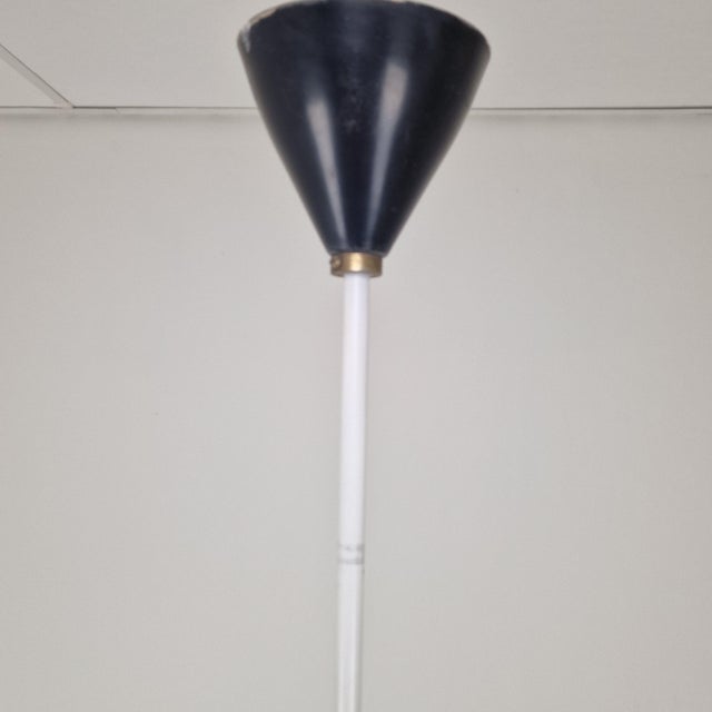 Mid-Century Zonneserie Three-Light Pendant attributed to H. Busquet for Hala Zeist, 1950s For Sale - Image 13 of 16