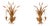 Italian Gilt Metal Wall Sconces with Leaves and Ears of Wheat, 1970s, Set of 2 For Sale