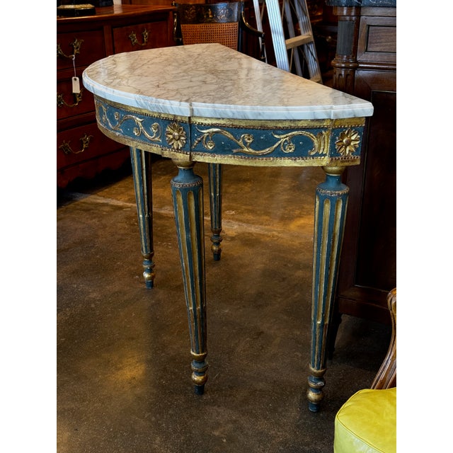 18th Century Italian Console With Marble Top For Sale - Image 9 of 11