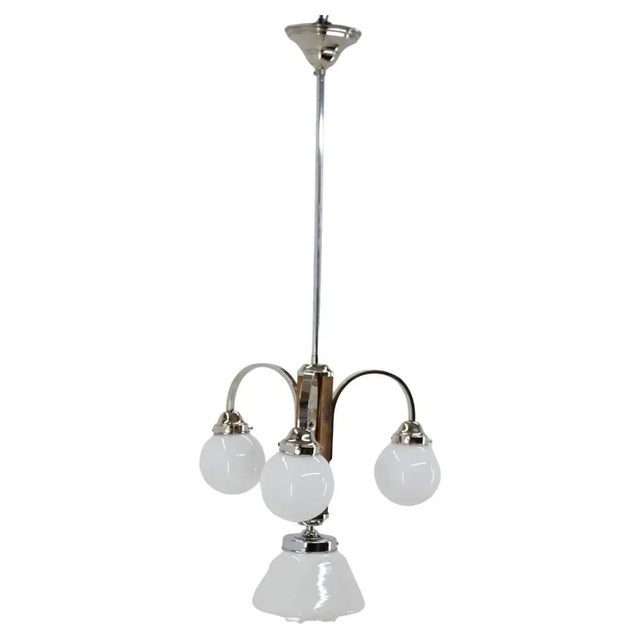 Art Deco Chandelier, Czecholsovakia, 1930s For Sale - Image 12 of 12