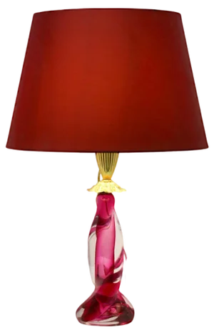 Twisted Crystal Glass Table Lamp from Val Saint Lambert