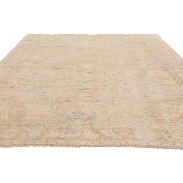 Mid 20th Century Vintage Turkish Oushak Rug, 05'08 X 08'10 For Sale - Image 5 of 10