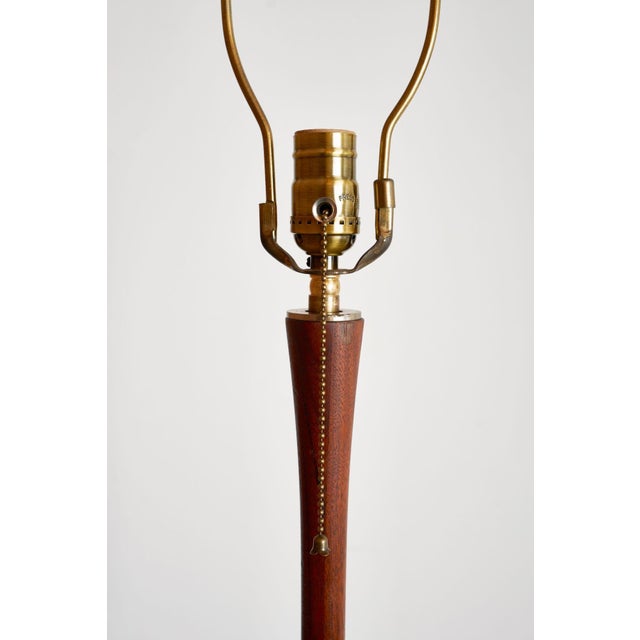 Vintage Scandinavian Sculptural Solid Teak and Brass Floor Lamp For Sale - Image 10 of 18