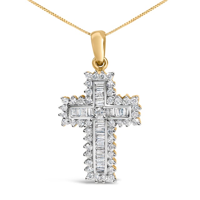 Immerse yourself in the divine glow of this resplendent 14K yellow gold pendant necklace, where spirituality meets sublime...