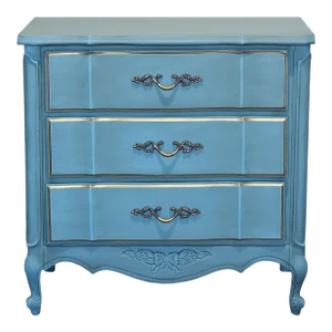 1970's French Provincial Light Blue Chest of Drawers
