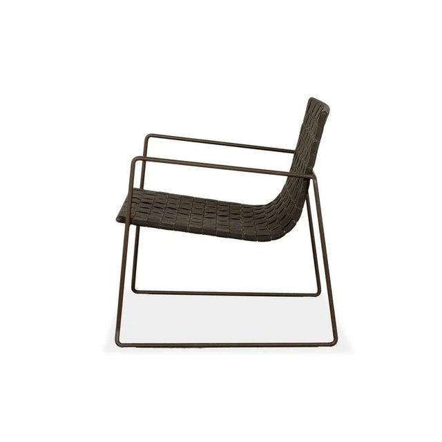 Andreu World Trenza Metal Armchair in Black For Sale - Image 9 of 10