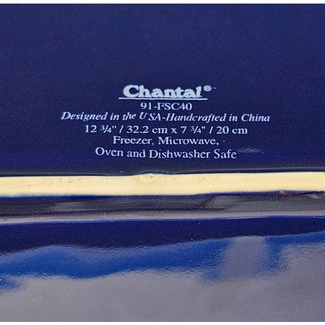 Cobalt Blue Chantal Fish Platter Serving Plate Fish Server 16" For Sale - Image 10 of 12