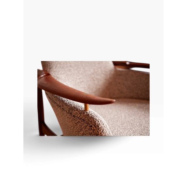 Mid-Century Modern Vintage Finn Juhl Nv-53 Lounge Chair for Niels Vodder, Denmark. For Sale - Image 3 of 6