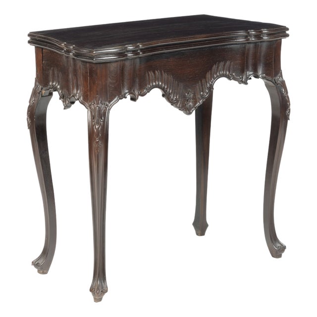 King Jose Style Tea Table in Noble Wood For Sale