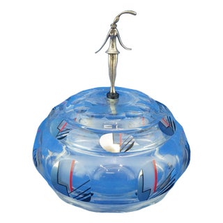 Bohemian Crystal Box by Karl Palda, 1920s For Sale