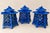 Chinoiserie Three Vintage Blue Chinoiserie Asian Cast Iron Pagoda Laterns - a Set For Sale - Image 3 of 9