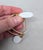 White Vintage 1960s Signed Napier Goldtone White Resin Drop Brooch For Sale - Image 8 of 9