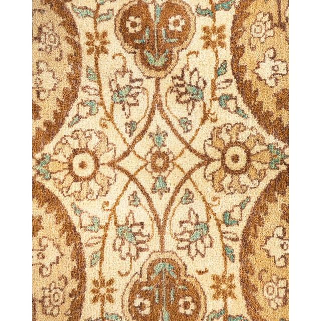Traditional Mogul, One-of-a-Kind Hand-Knotted Area Rug - Yellow, 8' 3" x 10' 8" For Sale - Image 3 of 8