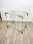 Bar serving cart trolley in acrylic structure and brass details with two glass shelves. Original from Italy, 1960s.