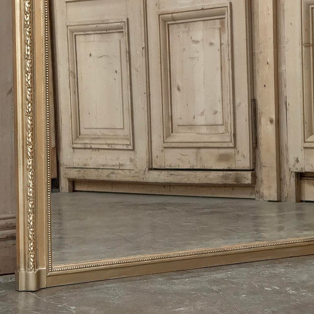 19th Century French Louis XVI Transitional Gilded Mirror For Sale - Image 11 of 16