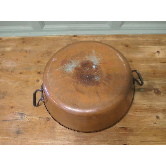 Large Double Handled Jam Pan in Copper, 1920 For Sale - Image 3 of 7
