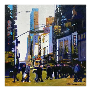 New York, New York Downtown Manhattan Oil Painting, Stephen Brook