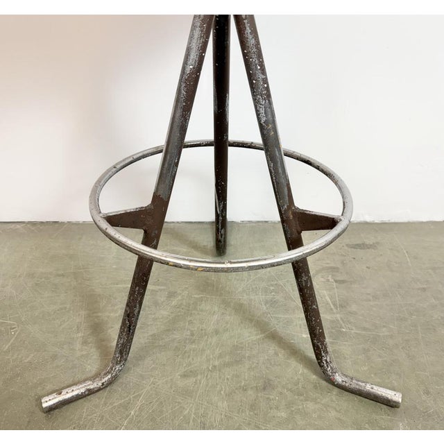 Industrial Grey Workshop Stool, 1960s For Sale - Image 17 of 18