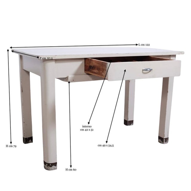 Wooden Kitchen Table with Pasta Drying Rack and Rolling Pin, 1960s For Sale - Image 4 of 17