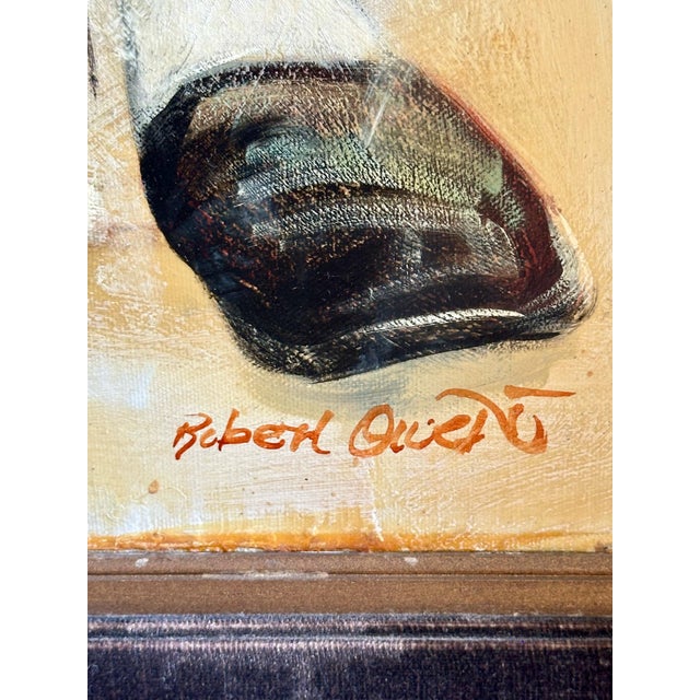 Original Framed Robert Owen Oil Painting Two Clowns Playing Instruments For Sale In Palm Springs - Image 6 of 12