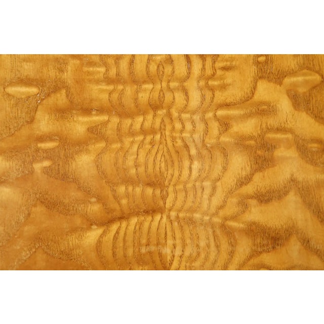 Monumental Art Deco Hollywood Regency Armoire in Blonde Quilted Wood, C 1930s For Sale - Image 11 of 18