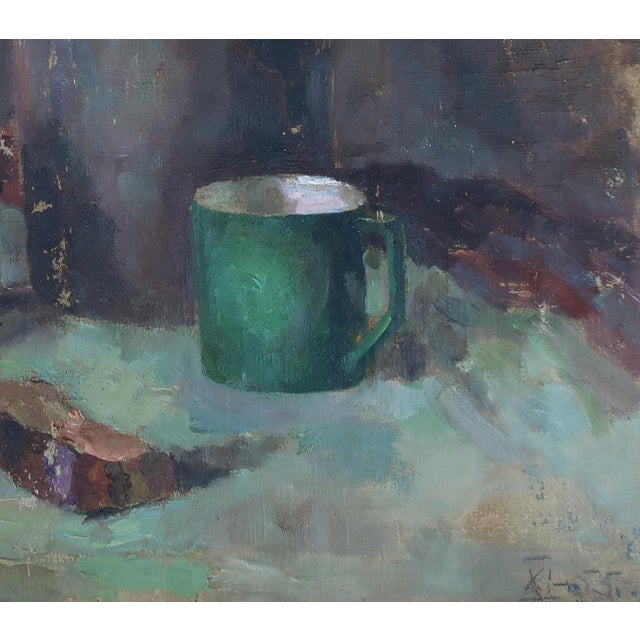 Still-Life Antique Oil Painting Original Soviet Art Ukrainian Artist Sokolovsky 40-47 1970s For Sale - Image 6 of 6