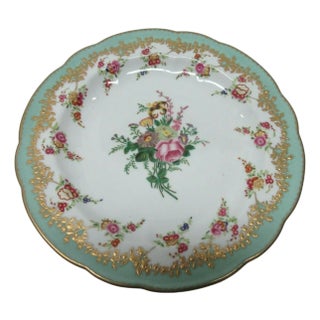 1980s Chelsea House Decorative Floral Design Birds Bouquet Plate Asian Inspired For Sale