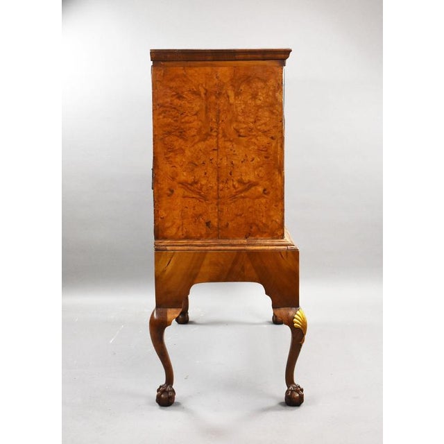 George III Burr Walnut Chest on Stand, 1800 For Sale - Image 3 of 13