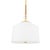Hudson Valley Lighting White Plains 14 in. 1 Light Pendant in Aged Brass Finish For Sale