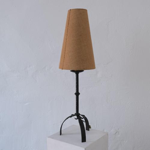 Brutalist Wrought Iron Table Lamp, 1970s For Sale - Image 6 of 8