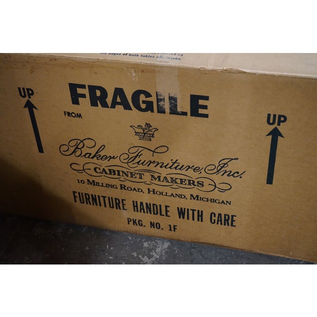 1950s Michael Taylor for Baker Walnut Extension Dining Table Far East Collection For Sale - Image 15 of 18