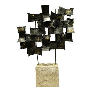 1960s Large Mid-Century Modern Brutalist Sculpture on Stand by Willem De Groot Circa 1960's For Sale